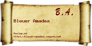 Bleuer Amadea névjegykártya
